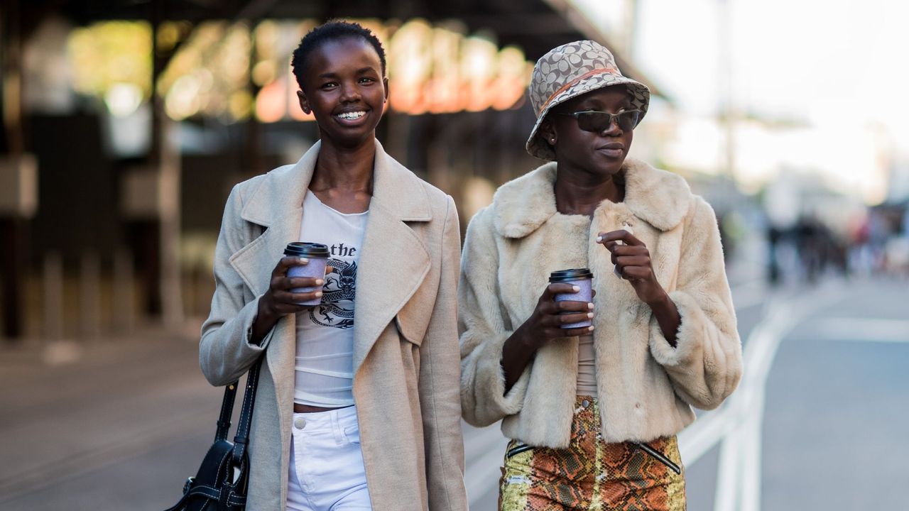 Two women at fashion week