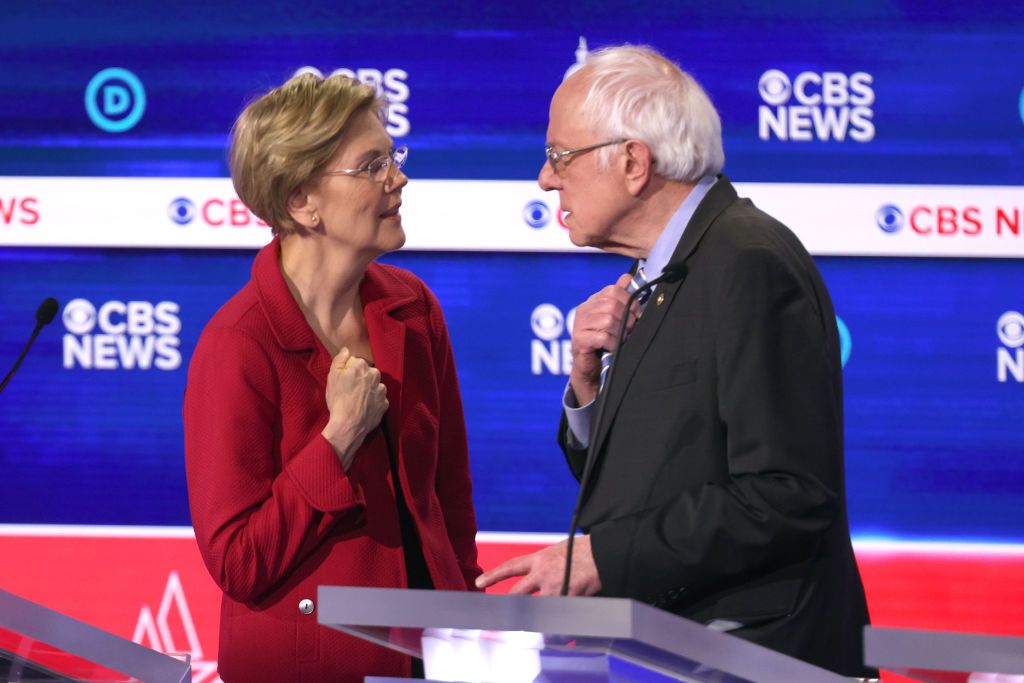 Elizabeth Warren and Bernie Sanders.