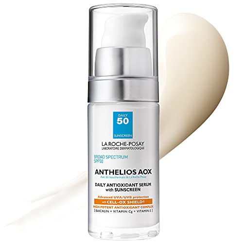 La Roche-Posay Anthelios Aox Daily Antioxidant Serum With Spf, Face Moisturizer With Sunscreen and Vitamin C &amp;amp; E, Oil Free Face Sunscreen for Sensitive Skin, Moisturizing Sun Protection