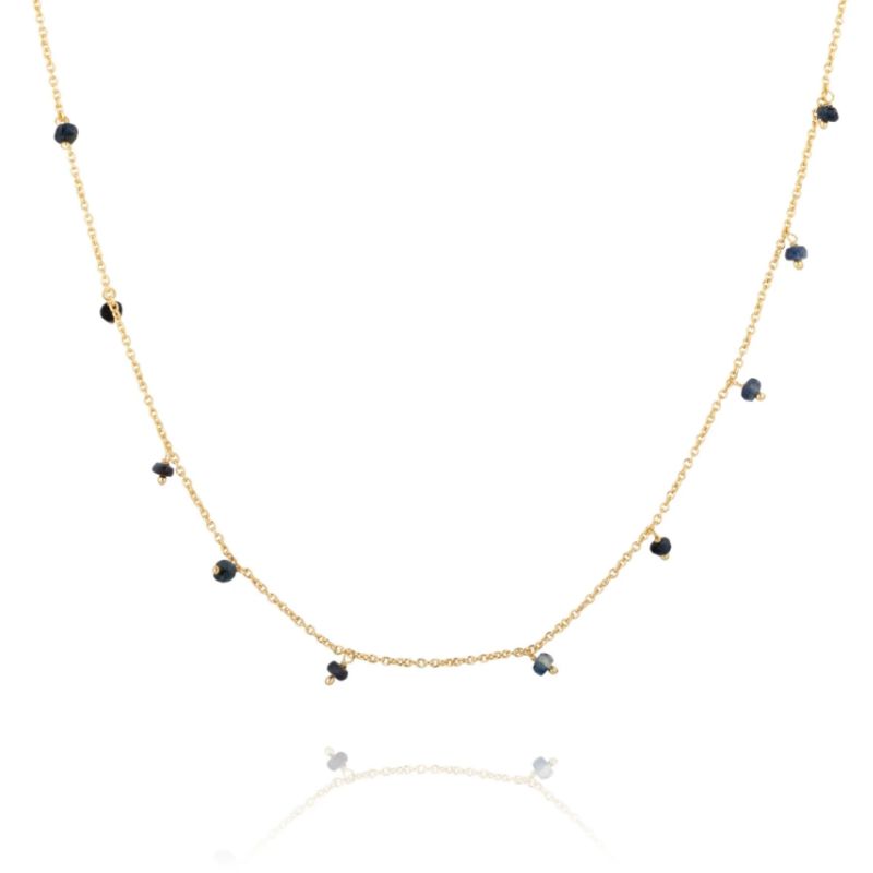 September sapphire birthstone necklace.