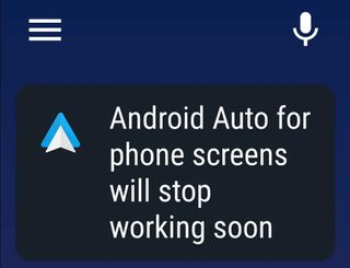 Android Auto for phone screens ending