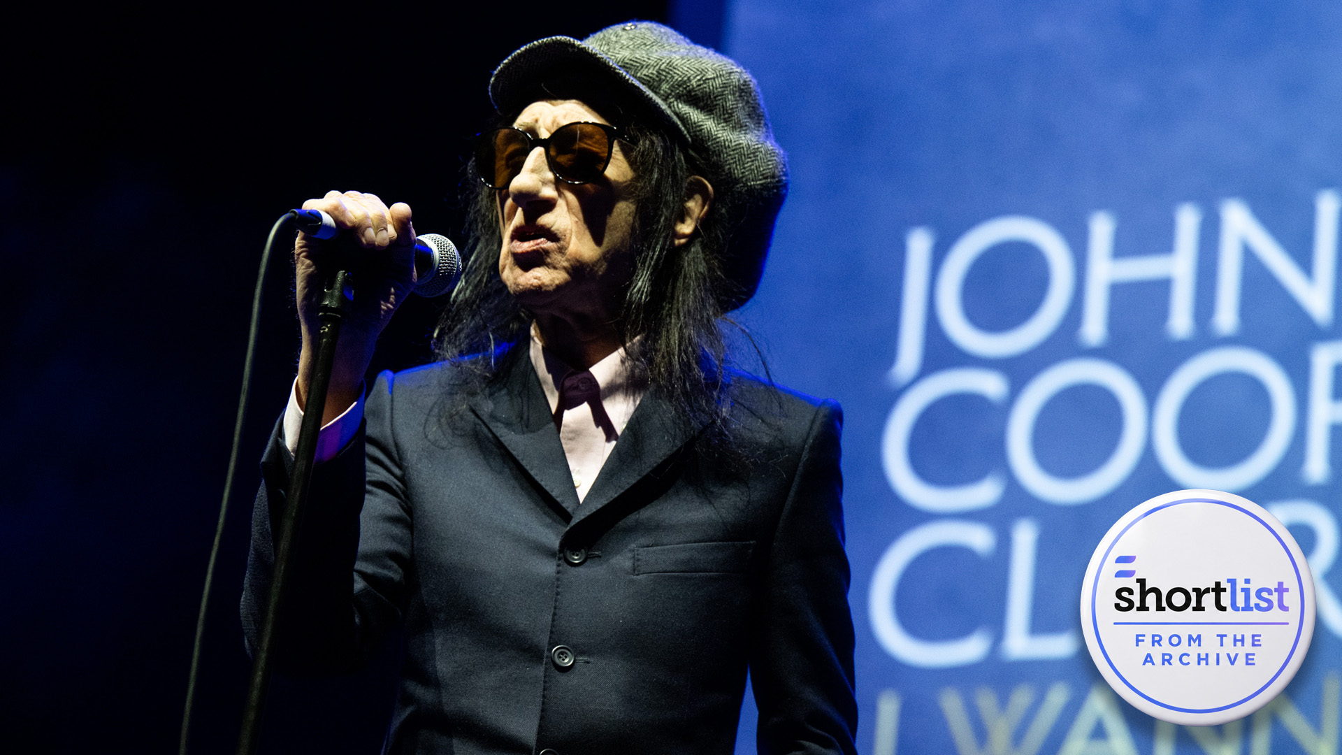 John Cooper Clarke performs live at Eventim Apollo on April 08, 2022 in London, England.