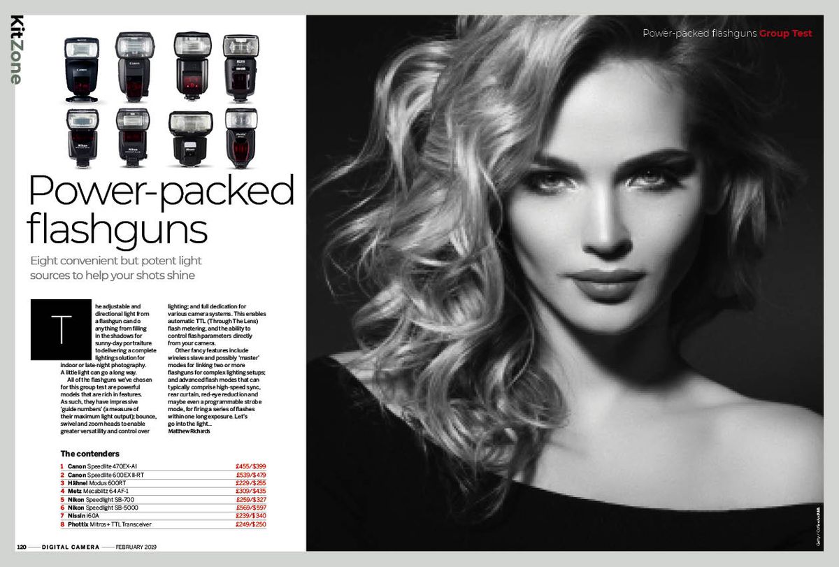 Flashgun group test in Digital Camera February 2019 issue
