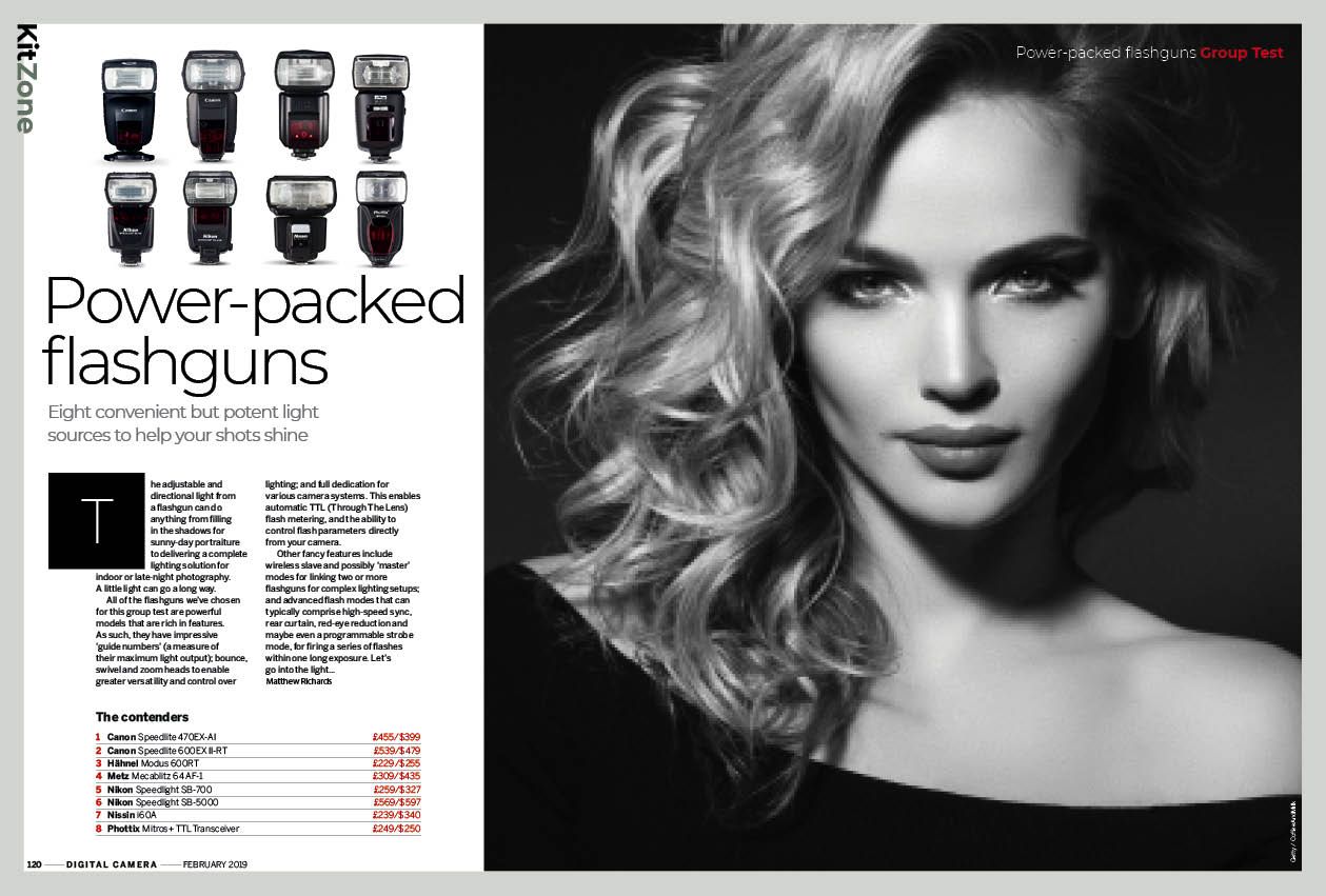 Flashgun group test in Digital Camera February 2019 issue