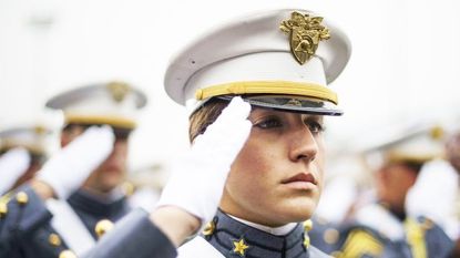 Woman in Military Uniform