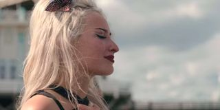 Netflix Cheer documentary series Lexi closes her eyes in the moment