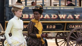 Louise Jacobson as Marian Brook and Denee Benton as Peggy Scott in The Gilded Age