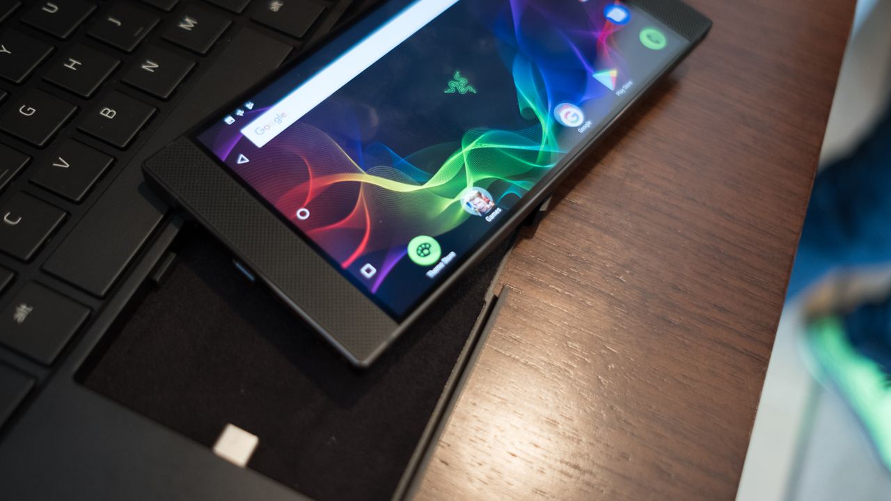 Where there would usually be a touchpad sits the Razer Phone