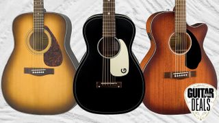 A trio of acoustic guitars