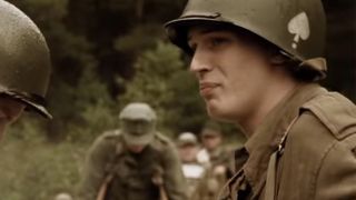 Tom Hardy in army fatigues in Band of Brothers