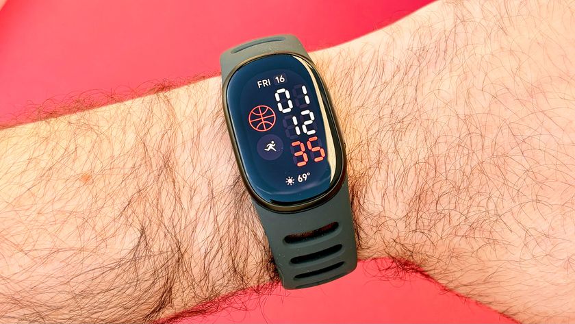 Close-up of the Google Fitbit Edge fitness tracker