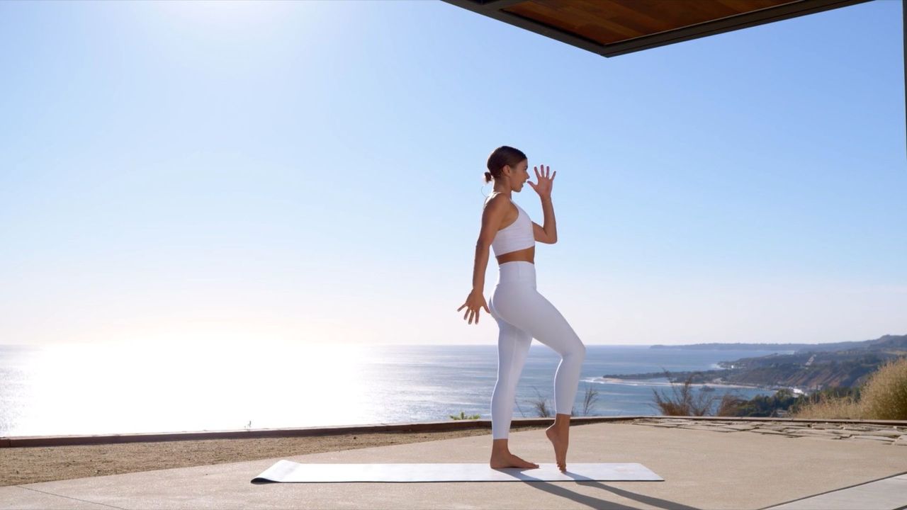 Pilates instructor Bianca Wise demonstrating a 10-minute routine