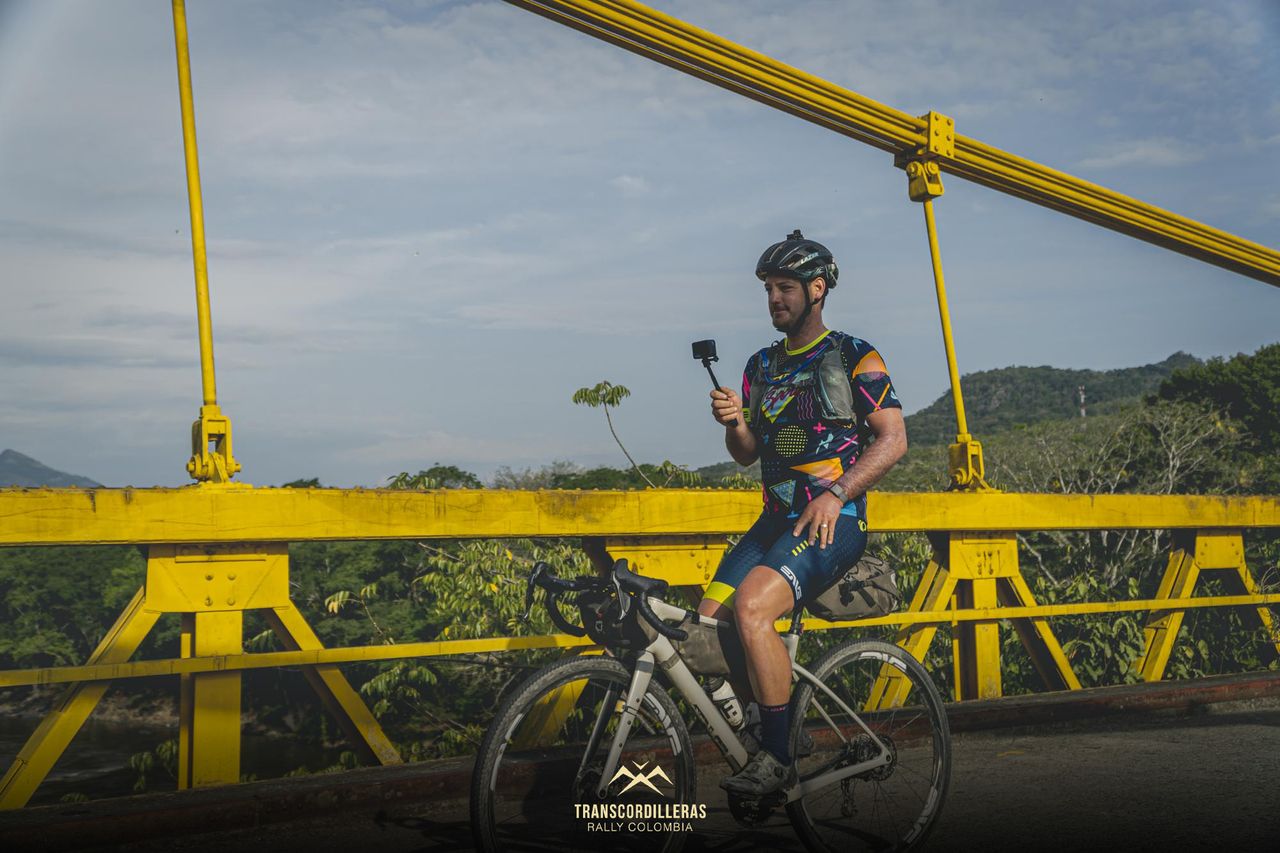 Zachary Allison uses a GoPro camera to record the ride