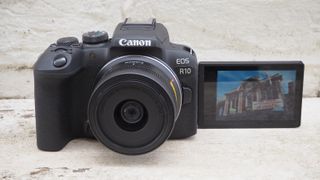 Canon EOS R10 with tilting LCD screen