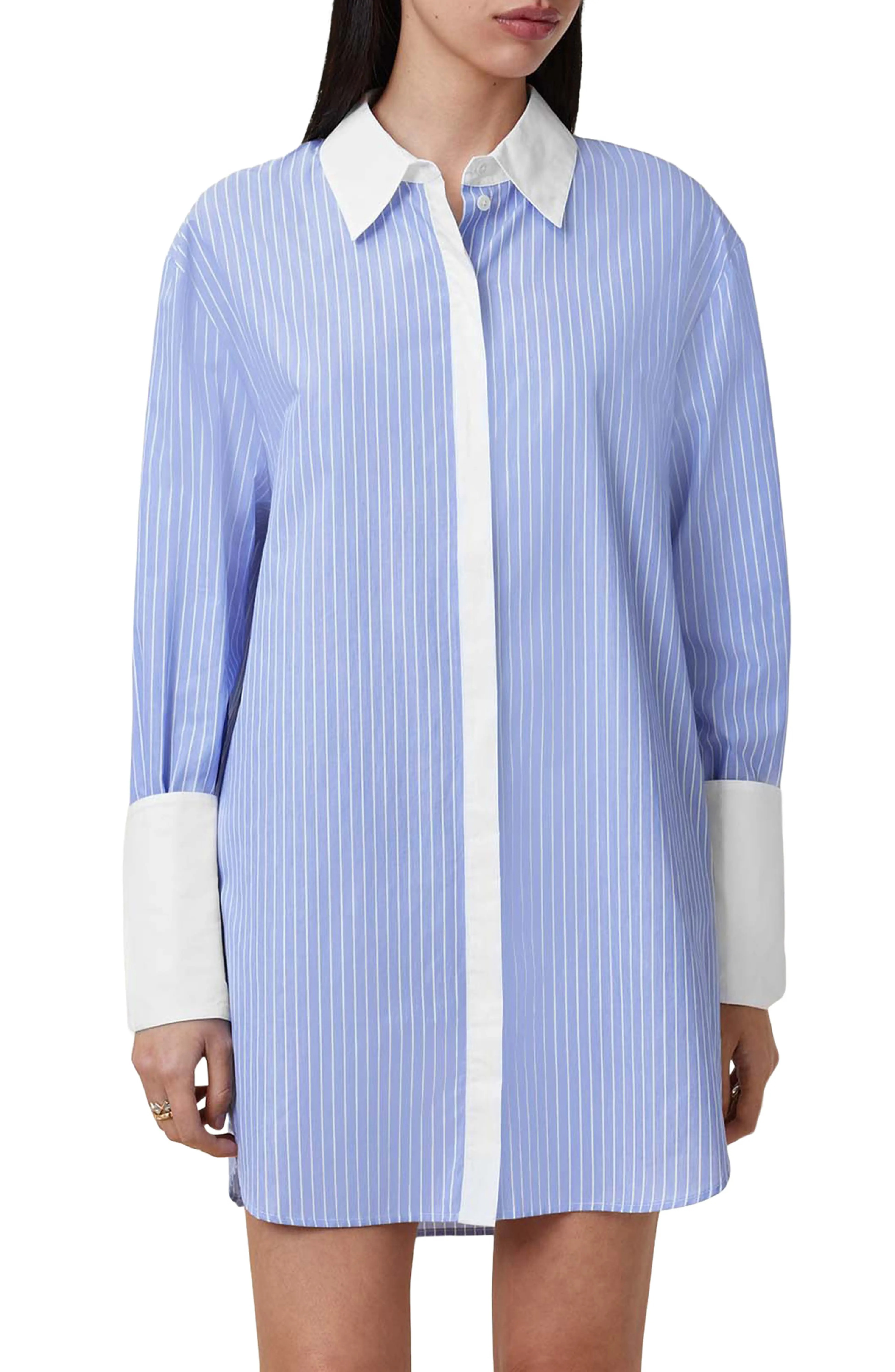 AllSaints, Alber Stripe Long Sleeve Shirtdress