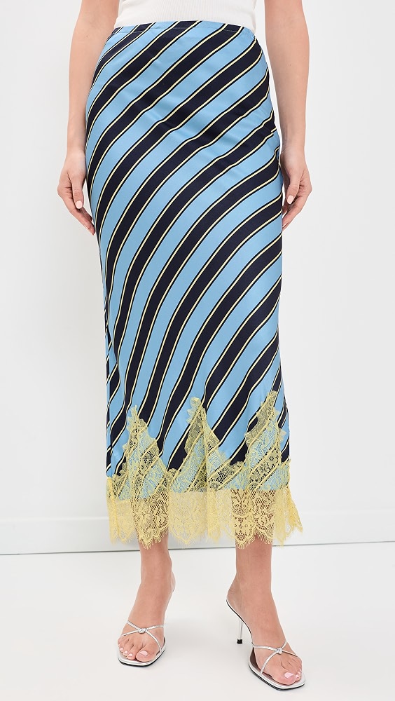 Stripe Maeva Skirt - Blue