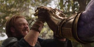 Chris Evans as Cap with Thanos