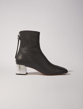 Square-Toed Leather Boots