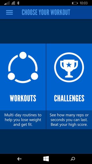 TRAINR: Choose workouts or challenges