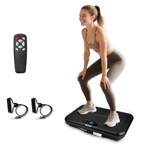 Rotai Shake Plate Vibration Exercise Machine for Lymphatic Drainage Massager amp;amp; Weight Loss, 400 Lbs Capacity Whole Body Vibrating Plate Workout for Women and Men