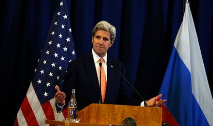 Secretary of State John Kerry announces a Syria cease-fire deal with Russia