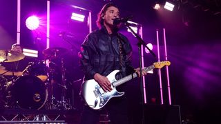 Nik Hughes and Gavin Rossdale of Bush perform at the World Stage event ahead of the MTV EMAs 2024 held at New Century Hall on November 09, 2024 in Manchester, England