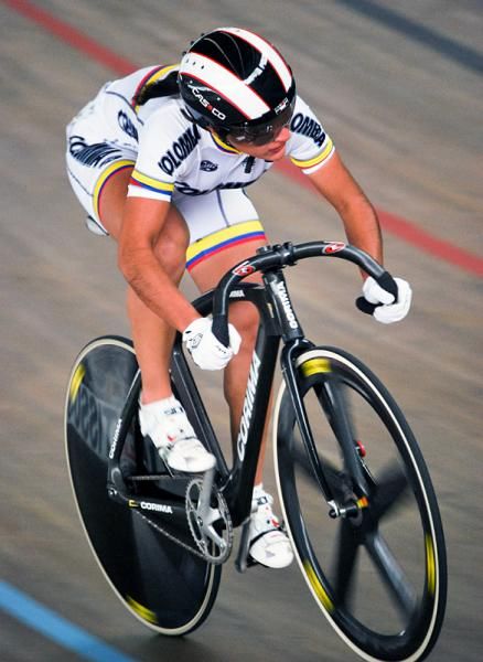 Juliana Gaviria (Colombia) in sprint qualifying.