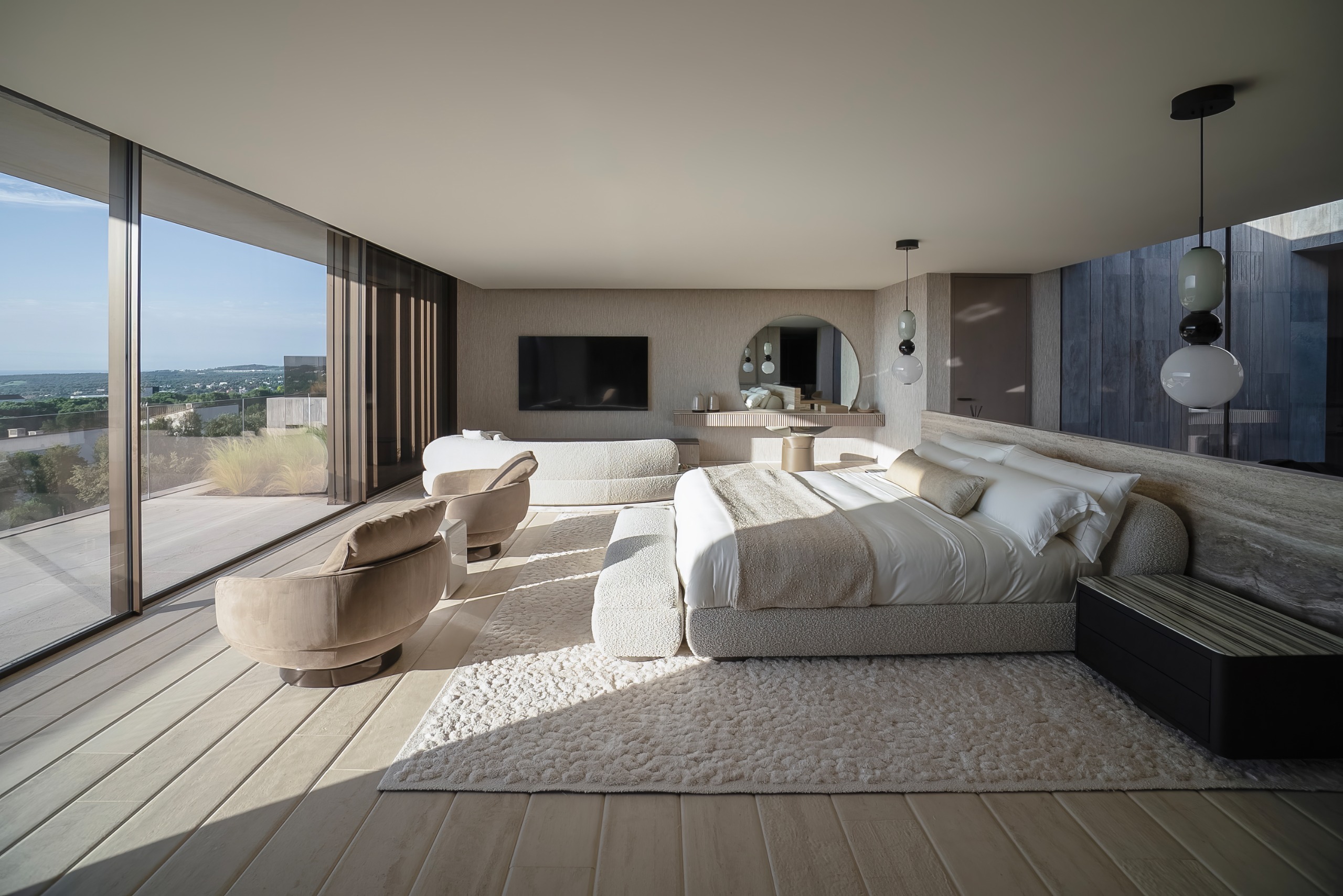 Villa ENSO by ARK Architects in Sotogrande, a luxurious villa with concrete and stone surfaces and swimming pools