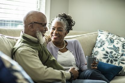 Couple sitting on a couch