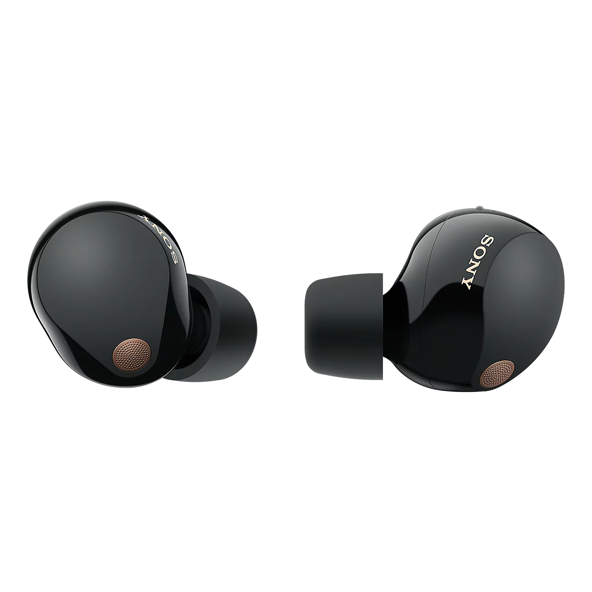 Sony WF-1000XM5 black earbuds render.