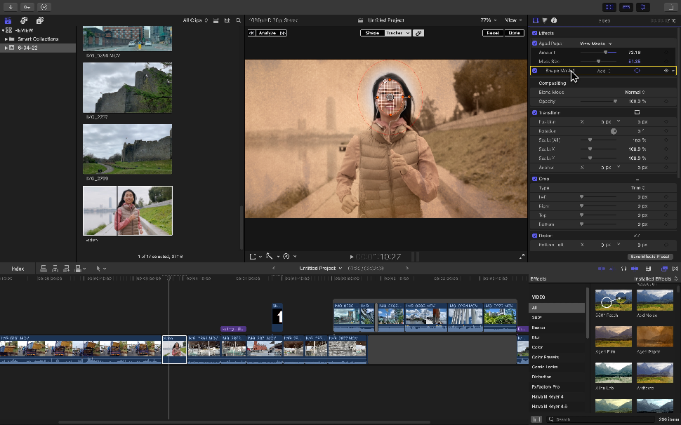 final cut pro key effect