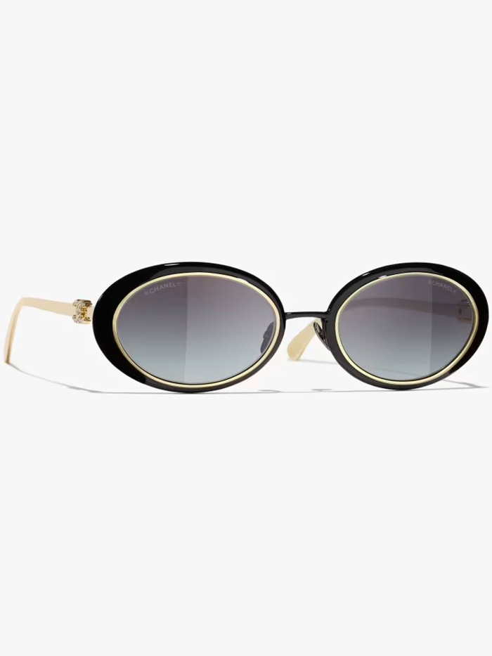CHANEL, Oval Sunglasses