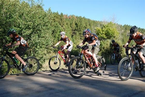Start of the Montana Middle School Mountain Bike State Championship race