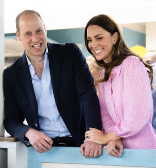 Prince William, Duke of Cambridge and Catherine, Duchess of Cambridge during a visit to Abaco on March 26, 2022 in Great Abaco, Bahamas