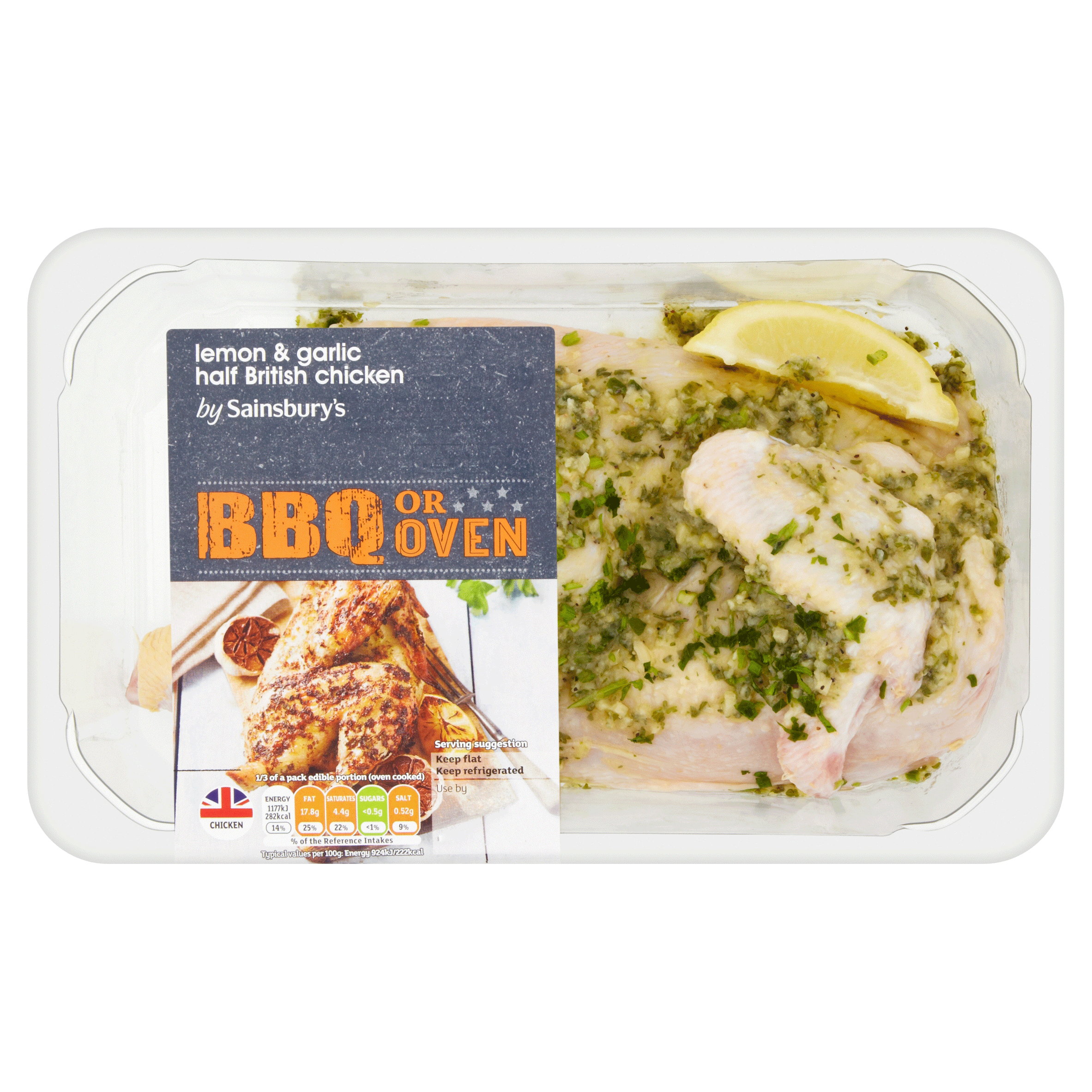 Sainsbury's Barbecue Lemon and Garlic Half Chicken