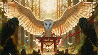 Generative AI art; a large fantasy owl
