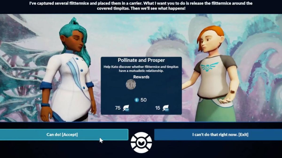 Tyto Online screenshot - two characters