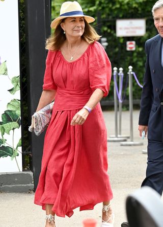Carole Middleton attending Wimbledon, 2021