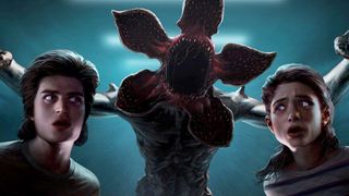 The Demogorgon, Nancy and Steve from Stranger Things