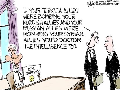 Obama cartoon World Allies ISIS Intelligence