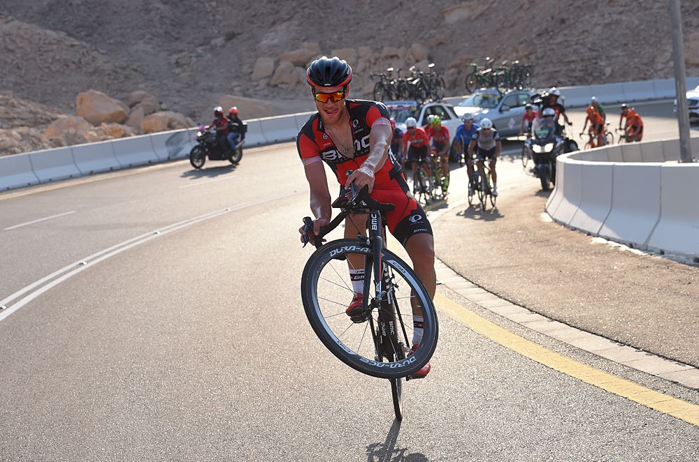 Jempy Drucker (BMC) feeling a little punch-drunk at the end of the season?