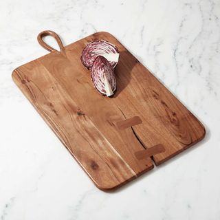 wooden bread board from crate and barrel