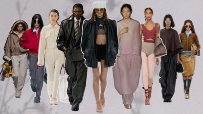 a collage of runway images from the spring/summer 2025 collections