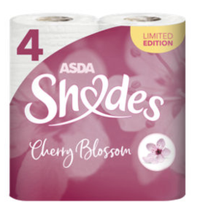 ASDA Shades Cherry Blossom Toilet Roll 4 Rolls | £1.90 at Asda