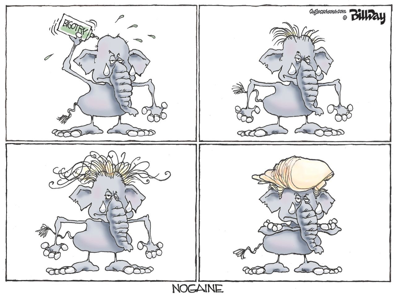 Political Cartoon U.S. Trump Decision 2016