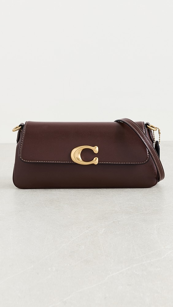 Refined Calf Leather Jet Shoulder Bag - Maple