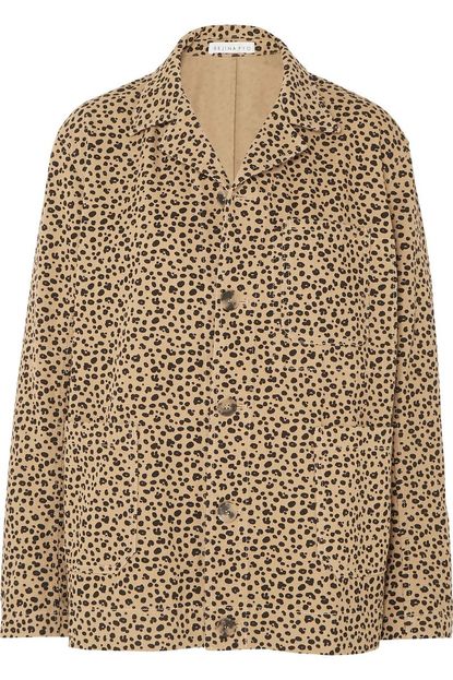 Rejina Pyo Billie Leopard-Print Cotton-Twill j=Jacket
