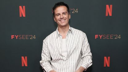 Andrew Scott smiles on the red carpet at the FYSEE 24 premiere for his Netflix TV show Ripley