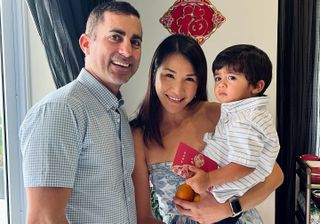 Su-Ann Heng with husband Mike Kasem and son Casey