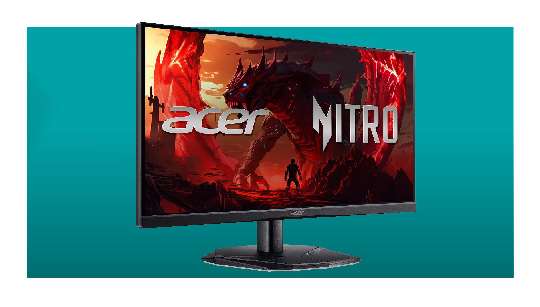 Acer Nitro KG251Q monitor over a blue background